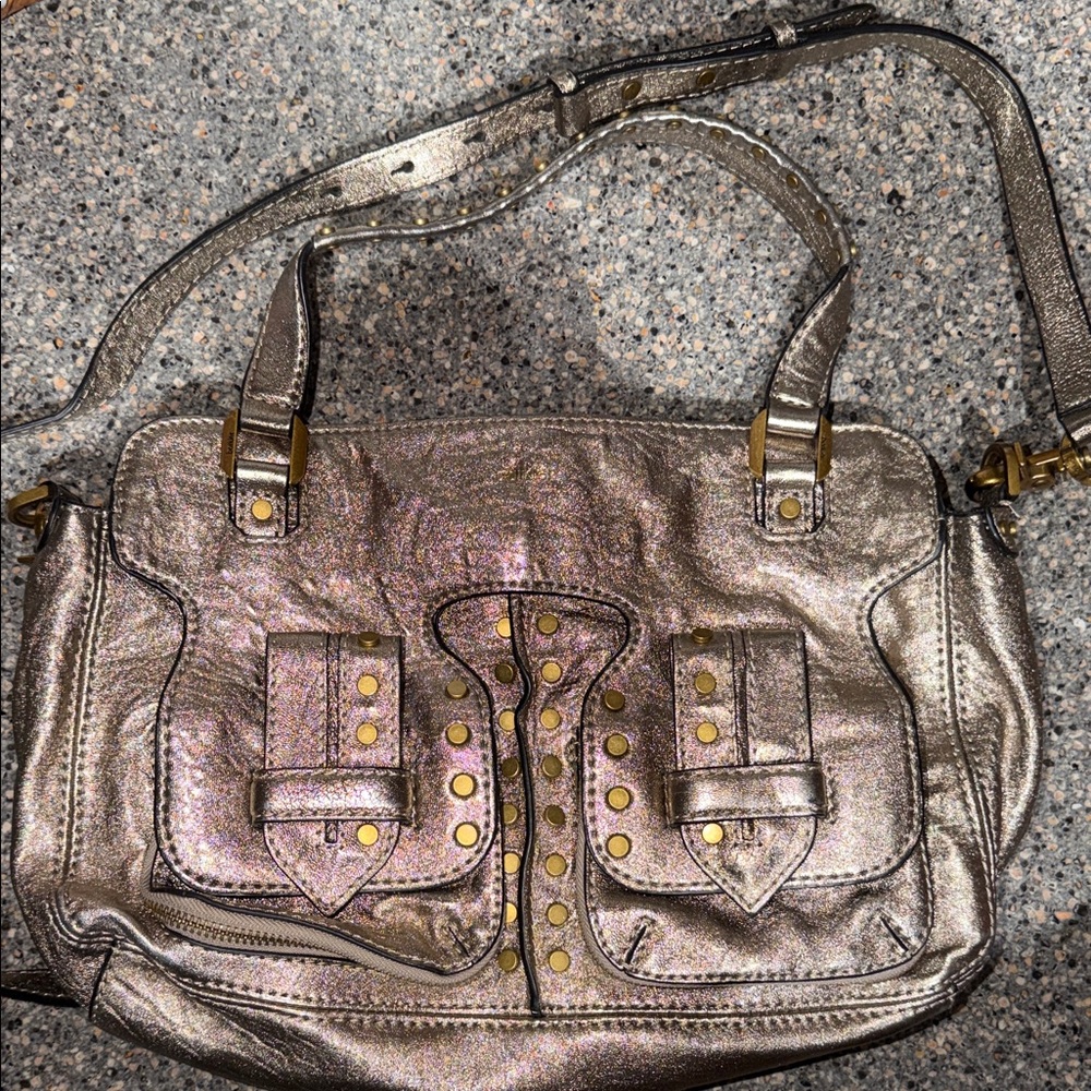 Metallic Botkier Handbag with Crossbody strap